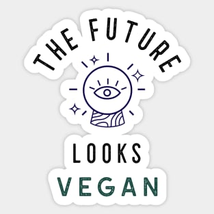 The Future Looks Vegan Sticker